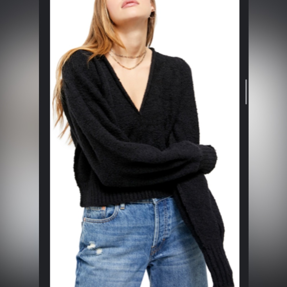 Free People Revery V Neck Sweater in size M